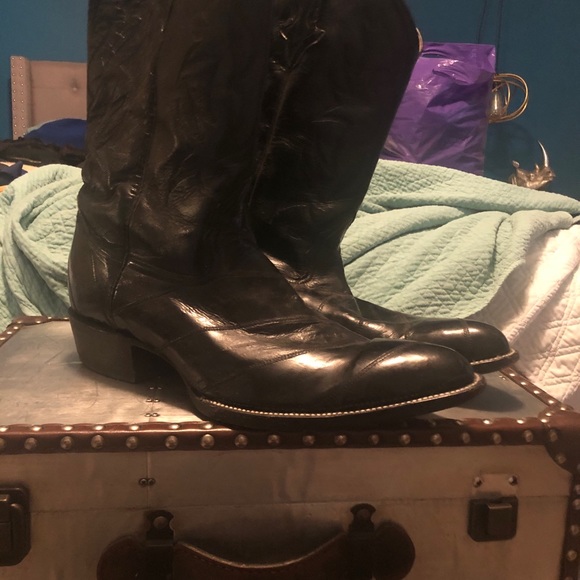 Eel skin boots size 13 EE beautiful skin. - Picture 4 of 6